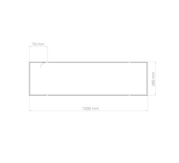 LED Pendelleuchte RAM-H-1 – rechteckige Deckenlampe 100×28 cm für moderne Räume